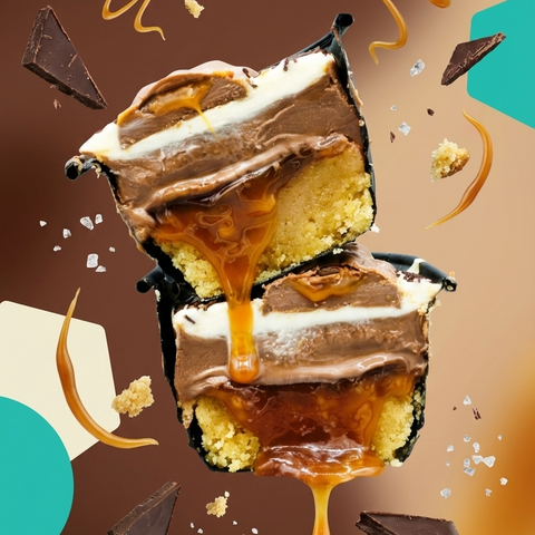"The Dough Parlour Caramello Cookie Boat with triple layer toffee and chocolate ganache."