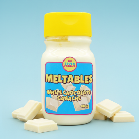 The Dough Parlour 400g white chocolate ganache squeezy bottle.