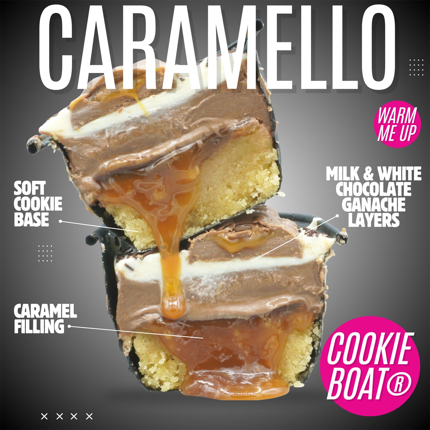 Caramello Cookie Boat – Gooey Caramel Layers