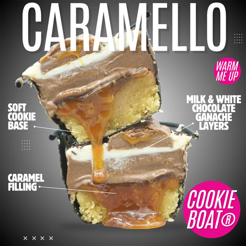 Caramello Cookie Boat – Gooey Caramel Layers