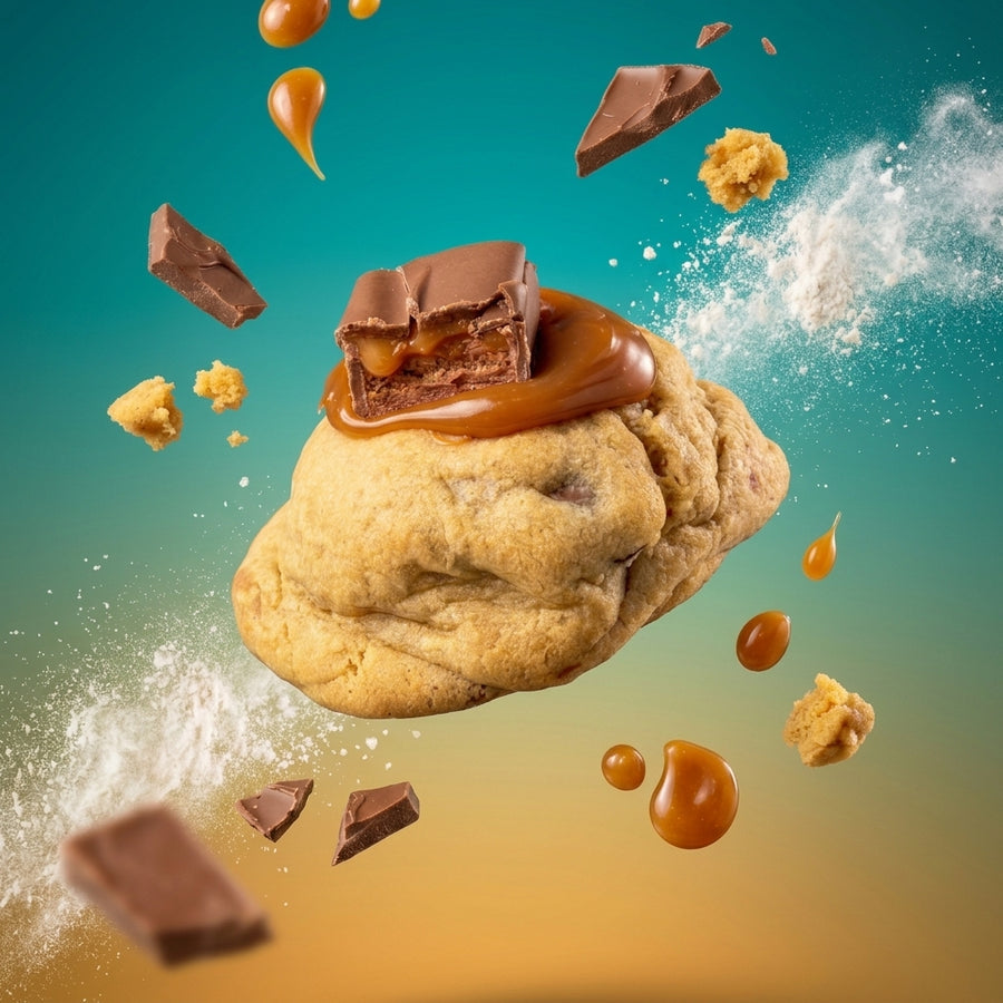 Caramel Mars Bar Loaded NY Style Cookie | Toffee Infused Base