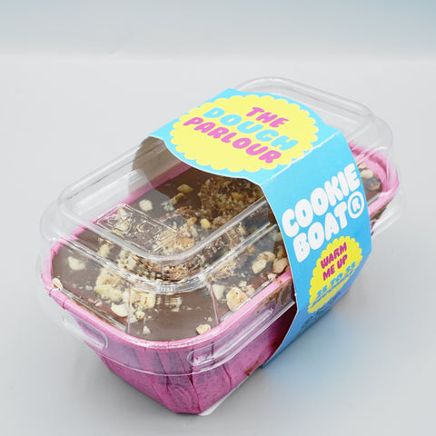 Hazella Nutella and Ferrero Rocher Cookie Boat sealed in its clear-lid gift packaging